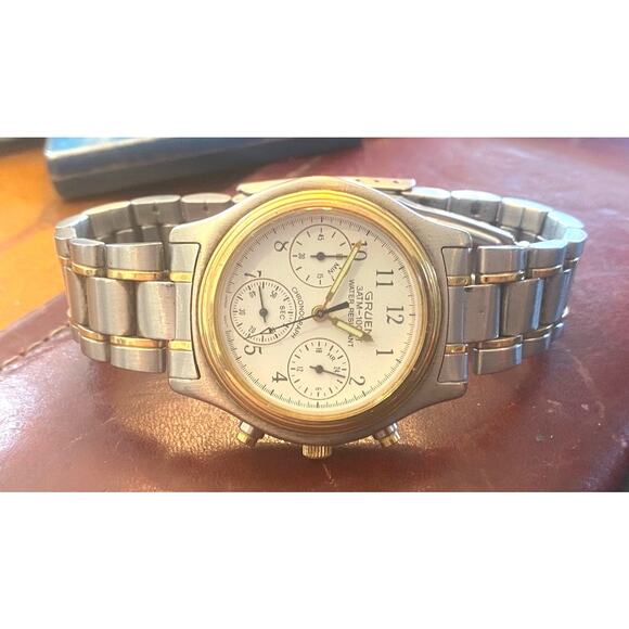 VTG Men's Gruen Chronograph Watch, WR 30M, 305-VD54 - Picture 2 of 5